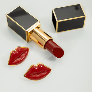 Pendientes de labio rojos de acero inoxidable para mujer, diseño de joyería de moda, regalo - Product Image 4