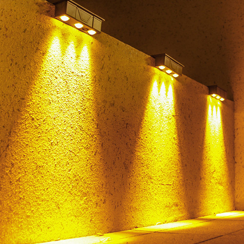 IP65 Waterproof L-Shaped Outdoor LED Solar Wall Light for Garden and Patio Landscape Lighting