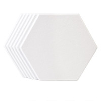 Panneau acoustique hexagonal en fibre de polyester, anti-bruit, décoration avec bord biseautés, panneau