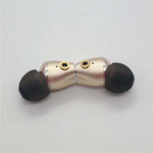 Metal Angled DC Headphone <b>Adapter</b> For VJJB N1 Puji X46 <b>Plug</b> In Earphones Gunmetal Gold Black Electroplated - Product Image 4