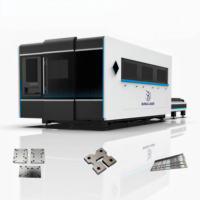 Équipement laser CNC BLFD4020 à grande vitesse entièrement fermé avec table de travail à échange automatique pour la découpe de tôles en acier inoxydable et en acier au carbone