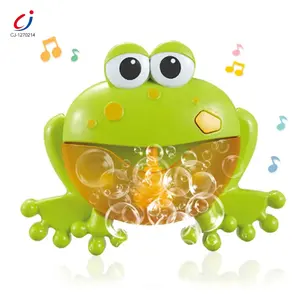 Chengji ไฟฟ้าฟองกบของเล่นเด็กฤดูร้อนอาบน้ําว่ายน้ําอ่างอาบน้ํา froggie สบู่เครื่องฟองของเล่นอาบน้ําเพลง