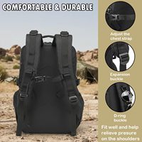 Sac à dos d'extérieur résistant à l'eau, sac à dos MOLLE pour le camping et les voyages