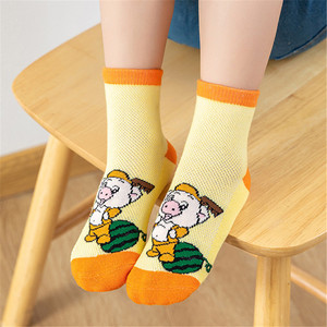 Calcetines tobilleros transpirables para niños y niñas, medias de tubo con dibujos de princesa de hielo, de 0 a 6 años, venta al por mayor, 5 pares - Product Image 6