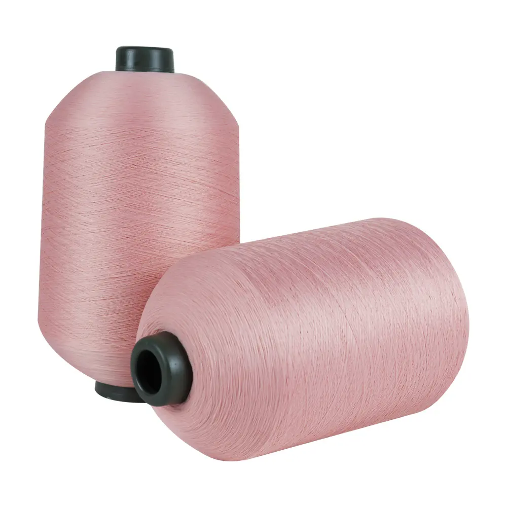 75d/36f/2 Top vente en gros de polyester dopé teint fil haute élasticité imitant la copie de fil de nylon fil de polyester