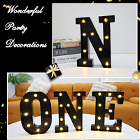 LED-Dekorationslichter, 26 Buchstabenlichter, 0-9 Zahlenlichter, Lichttafel, Hochzeit, Geburtstag, Partybeleuchtung und Festliche Dekorationen