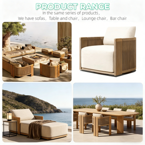 Juego <span class=keywords><strong>de</strong></span> Sofás <span class=keywords><strong>de</strong></span> <span class=keywords><strong>Madera</strong></span> <span class=keywords><strong>de</strong></span> Teca Modernos y Lujosos para Exteriores, Resistentes al Agua y a la Intemperie, con Mimbre <span class=keywords><strong>de</strong></span> Ratán Tejido, para Jardín, Patio o Resort - Product Image 6