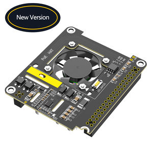 HAT para Raspberry <span class=keywords><strong>Pi</strong></span> 5 con ventilador de refrigeración/HAT de ordenador para <span class=keywords><strong>Pi</strong></span> 5/CM5, 5V 5A 25W, estándar de red compatible con IEEE 802. 3AF/AT - Product Image 1