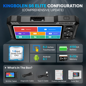 Kingbolen 2026 S6 ระบบเต็มรูปแบบ 12V เครื่องมือสำหรับยานยนต์ OBD2 แบบสองทิศทาง ฟรี S6 การสื่อสารแบบสองทิศทาง รองรับ CANFD และ - Product Image 6