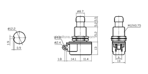 Momentary cảm ứng chân chuyển đổi thường mở SPST 2 Pin stomp hộp push button <span class=keywords><strong>switch</strong></span> cho Guitar hiệu ứng bàn đạp - Product Image 5