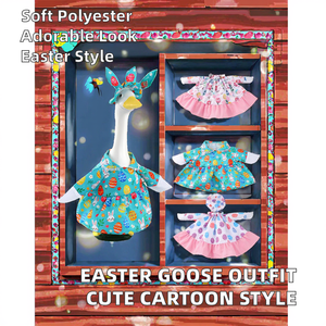 WPET 2026 Nuovo Vestito da Oca Pasquale per Veranda, Design Cartone Animato Popolare e Carino, Stile Principessa, Stampe Uova e <span class=keywords><strong>Conigli</strong></span>, Verde/Rosa, Poliestere - Product Image 2