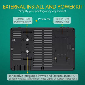 Moniteur Professionnel FEELWORLD LUT7 PRO 7" pour Caméra avec Alimentation AC Direct, Kit d'Installation F970, HDMI 4K, Personnalisation de l'Image de <span class=keywords><strong>Démarrage</strong></span>, Lot - Product Image 5