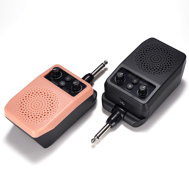 JOYO JA-05G 5W Mini Guitar Amplifier for Speaker Rechargeable Practice Amp with 4 Effects Electric Guitar Bass Pink/Black