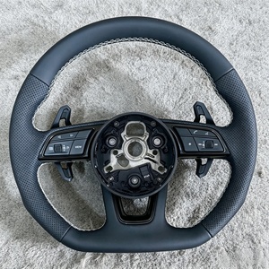 Volant sport en cuir noir d'origine usine, compatible avec <span class=keywords><strong>Audi</strong></span> A3 8V Q3 A4 A5 S5 B8.5 B8 TT MK2 Q3 RS7 S8 C8 - Product Image 6