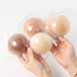 Empanadas mate impermeables <span class=keywords><strong>sin</strong></span> pegamento adhesivo silicona pecho Invisible cubierta de pezón <span class=keywords><strong>sin</strong></span> costuras con <span class=keywords><strong>ampolla</strong></span> transparente - Product Image 2