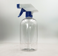 PET réutilisable pour flacon pulvérisateur à gâchette ronde transparente avec pompe pulvérisateur 250ML 350ml 500ml 1000ml Capacités pour savon liquide toilette
