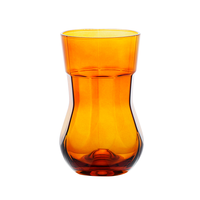 Verre à whisky en forme de sablier couleur ambre 480 ml – Gobelet écologique et alimentaire au design moderne pour les amateurs de bière