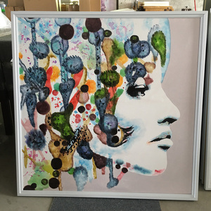 Graffiti colorati Street Wall Art astratto <span class=keywords><strong>donne</strong></span> africane moderne ritratto su tela pittura a olio su stampe personalizzato pomello del cambio Gol - Product Image 1