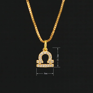 Mini collar de circonia cúbica chapado en oro para mujeres y niñas - Product Image 3