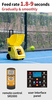 Machine à balles de padel télécommandée, lanceur de balles automatique pressurisé pour l'entraînement en club, logo personnalisé OEM, vente en gros