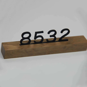 Thép Không Gỉ Giá Rẻ Kim Loại <span class=keywords><strong>Led</strong></span> Backlit Glow In The Dark Nhà Số Chiếu Sáng Khách Sạn Phòng Cửa Đăng Nhập Tấm - Product Image 3