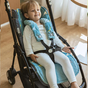 Forro de <span class=keywords><strong>asiento</strong></span> de <span class=keywords><strong>silla</strong></span> alta de bebé de tela transpirable de algodón cálido grueso cubierta de almohadilla de cochecito accesorios protectores de <span class=keywords><strong>coche</strong></span> - Product Image 4