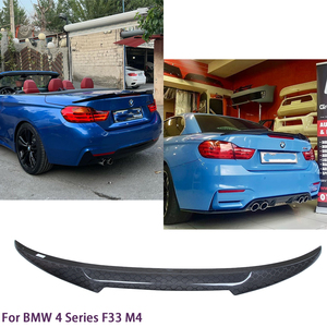 For 4 Series F33 Convertible&M4 M4 Style Honeycomb Carbon Fiber <b>Rear</b> <b>Spoiler</b> Trunk Wing 2013-2020 - Product Image 2