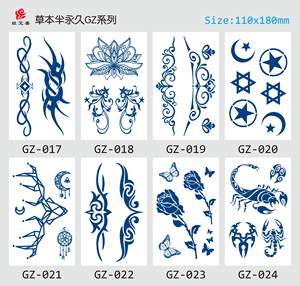 Autoadesivi temporanei impermeabili duraturi su ordinazione del tatuaggio di trucco del fronte per l'autoadesivo geometrico del tatuaggio animale del fiore dell'annata delle donne - Product Image 5