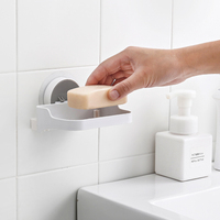 FEIGOU Support mural rectangulaire en plastique ABS blanc pour savon de salle de bain et cuisine, avec trous de drainage, durable et réutilisable, faible MOQ