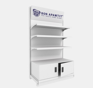 Light Duty Display Racks Gondola for Retail Supermarket <b>Shelves</b> Customizable Dimensions Cold Rolled Steel Single Sided - Product Image 4