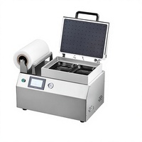 Machine d'emballage sous vide de bureau pour contenants alimentaires en plastique, neuve, scelleuse manuelle de barquettes pour emballages en papier