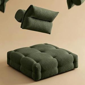 Canapé modulaire moderne convertible en lit, sectionnel, en tissu velours, avec rembourrage en mousse, pour hôtels, villas et salons - Product Image 2