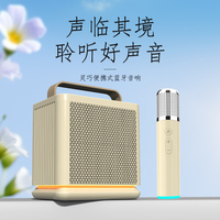 Haut-parleur Bt esthétique avec microphone sans fil connecté portable de forme carrée de haute qualité sonore pour les fêtes