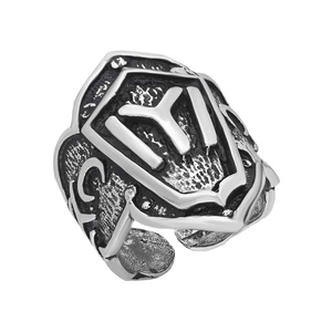 Anelli <span class=keywords><strong>Ertugrul</strong></span> in Argento Sterling 925 Antico, Gioielli di Design per Uomo - Product Image 1