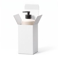 Boîte d'emballage cosmétique personnalisée en carton blanc recyclable pour rouge à lèvres, flacon pompe, pot de crème, coffret cadeau de soins de la peau avec gaufrage