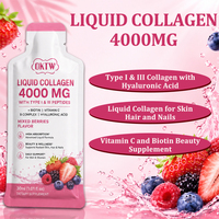 Boisson au collagène liquide OKTW 4000mg avec peptides de collagène pour une peau, des cheveux et des ongles éclatants – Complément beauté sain