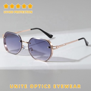 Novedades 2026, Gafas <span class=keywords><strong>de</strong></span> Sol <span class=keywords><strong>de</strong></span> Moda, Venta al por Mayor, Logotipo Personalizado, Montura Metálica Retro Premium, <span class=keywords><strong>Lentes</strong></span> Degradadas para Hombre y Mujer - Product Image 3