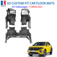 Tapis de sol de voiture en TPE sur mesure pour Volkswagen T-Cross 2025 LHD |   Tapis imperméables toutes saisons durables, prix direct usine