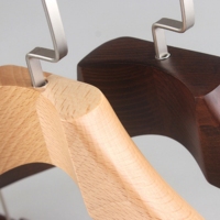 Cintre de costume en bois naturel de luxe avec large barre de verrouillage cintres en bois pour placard pour magasin de vêtements et rangement de sacs