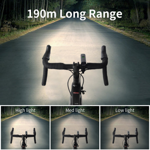 Lampe de vélo LED ThinkRider étanche 1300 lumens 4500mAh rechargeable par USB, phare avant pour vélo - Product Image 6