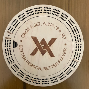 Bộ Dụng Cụ Cắt Khắc Laser Tùy Chỉnh Bảng <span class=keywords><strong>Cribbage</strong></span> Tròn/Euchre Bằng Gỗ-Đựng Thẻ Và Chốt - Product Image 4