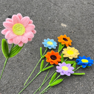Flores <span class=keywords><strong>de</strong></span> Ganchillo al por Mayor, Girasoles Acabados, Novedosas Decoraciones para el Hogar, Regalo para el Día <span class=keywords><strong>de</strong></span> la Madre, Regalo <span class=keywords><strong>de</strong></span> Graduación para Profesores, Flores con Varillas Retorcidas - Product Image 4