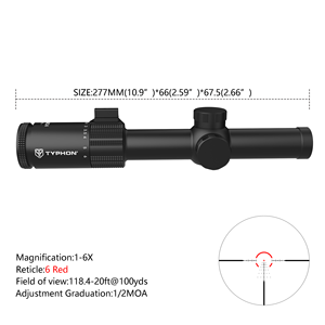 Typhon 1-6x24ir ffp lpvo đầu tiên tiêu cự máy bay 30mm ống chiến thuật săn bắn phạm vi quang học kẻ ô Thở Dài - Product Image 6