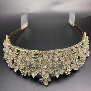 LUOXIN Frais et Doux <span class=keywords><strong>Couronne</strong></span> Cristal Diadème Coiffe Accessoires de <span class=keywords><strong>Cheveux</strong></span> de Mariée pour Anniversaire Mariage - Product Image 2