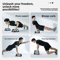 Supports de musculation professionnels en forme de H pour la maison, avec poignées antidérapantes en TPE, protection des poignets, base en ABS, faciles à transporter