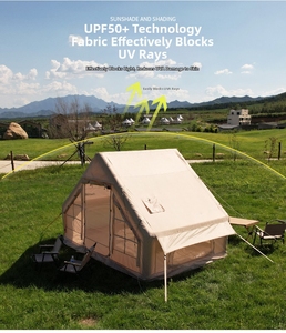 Cotton Waterproof Portable Summer Luxury Camping <b>Tent</b> for 3-4 People-High Quality Quick Automatic Opening 6.4 One Bedroom - Product Image 4