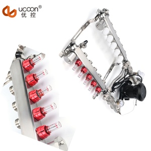 Комплект коллектора для распределения воды с подходящими клапанами для системы теплого пола и комплектующие - Product Image 2