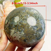 Grande sphère d'agate des Alpes-Nouvelle boule d'agate soyeuse parfaite pour la décoration intérieure et les cadeaux de vacances.