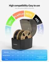 Boîte de rangement multifonctionnelle et intelligente pour séchage de filament d'imprimante 3D, anti-poussière, pour filament d'imprimante 3D FDM, avec fonction de chauffage.