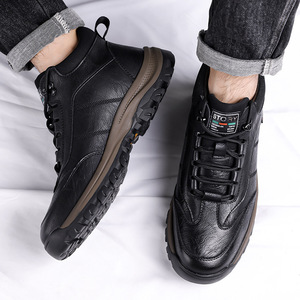 Botas de Nieve para Hombre, de Cuero Genuino, con Forro de Felpa, Suela de Goma Antideslizante, Entresuela de EVA y Punta Redonda - Product Image 3
